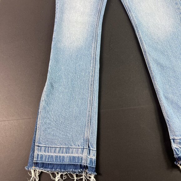 American Eagle Jean Women 27x30* 90s Low Rise Skinny Kick Boot Blue Denim Tag 0R - Picture 4 of 16